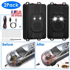 2 Pack Under Hood Ultrasonic Mouse Rat  for Car Vehicle Indoor