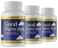 Good Night Rest Promotes Relaxation & Healthy Sleep Cycle-3 Bottles-180 Capsules