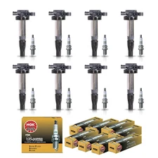 8X Ignition Coil & 8X NGK Platinum Spark Plug for 04-09 Jaguar XJ8 V8 4.2L UF519