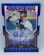 2015 Panini Elite Extra Edition Preston Morrison Cubs Blue Die Cut Auto SP 11/50