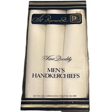 Vintage St. RamonSe for Paris Fine Quality Men's Handkerchiefs Set of Three 