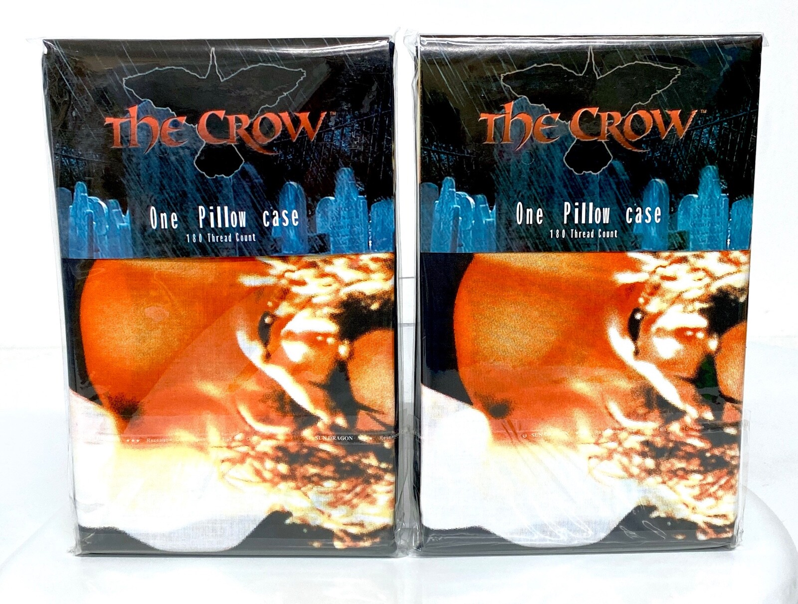 2 x The CROW  (Brandon Lee Movie) VINTAGE Neca 20" x 26" Pillow Case LOT OF 2 thumbnail 2