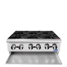 Atosa ACHP-6-NG 6 BURNER HOT PLATE NAT GAS WITH 5 YEARS PARTS & LABOR