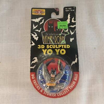 RARE 1995 Adventures of Batman and Robin 3D Sculpted YO YO toy Spectra Star