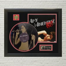 Amy Winehouse Laser Etched Black Vinyl Record Reproduction Signed LP Display