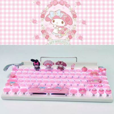 Kuromi My Melody Cinnamoroll Mechanical Keyboard 83 /104 Keys
