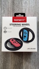 GameWii Steering Wheel For Nintendo Switch 2pk Black