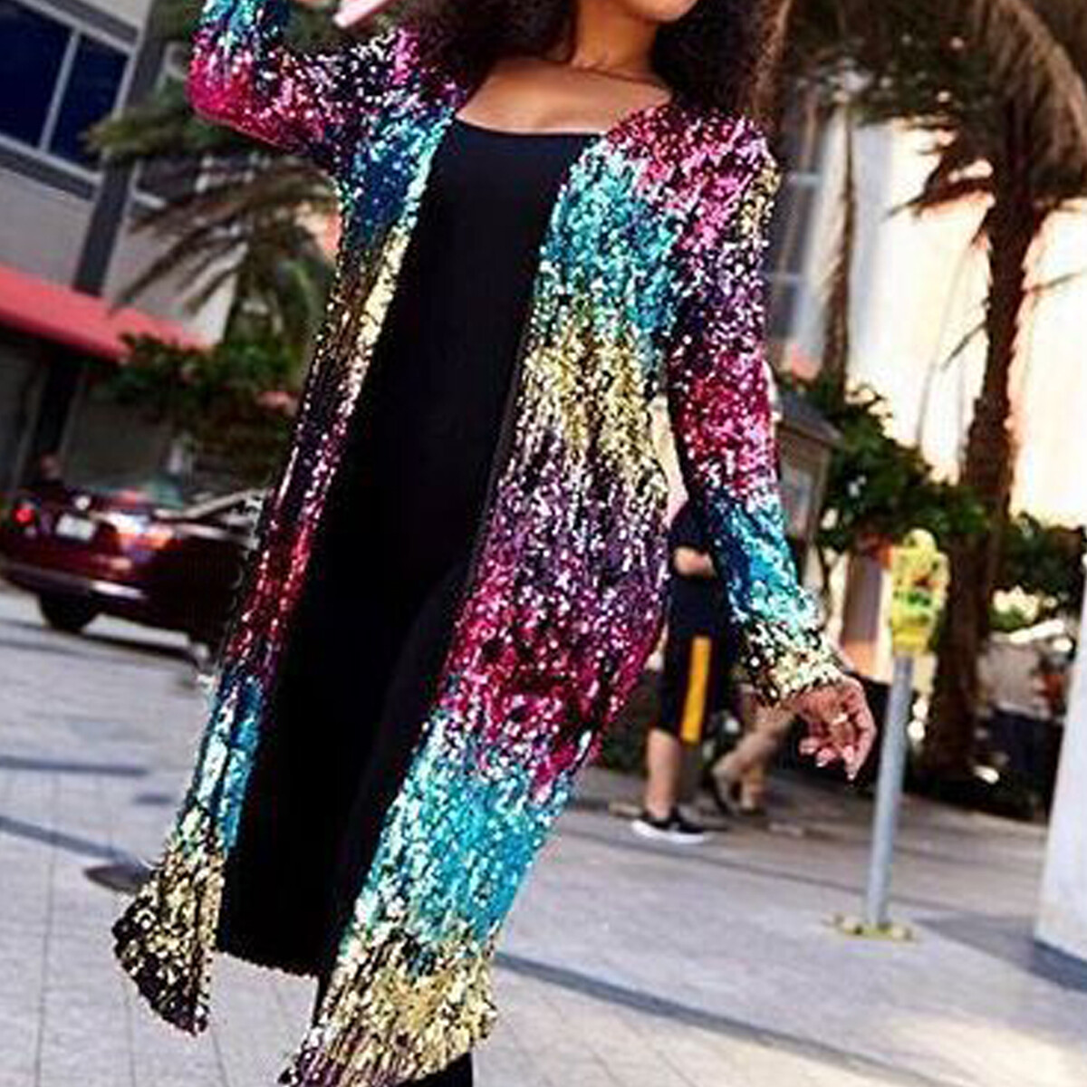 colourful sequin jacket