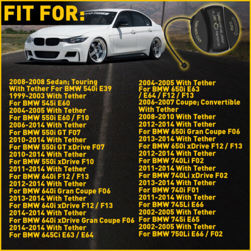 Tapa del tanque de combustible para BMW X6 E71 X5 E70 F15 X3 E83 E83 F25 X1 E84 M5 E60 F10 - Imagen 4 de 12