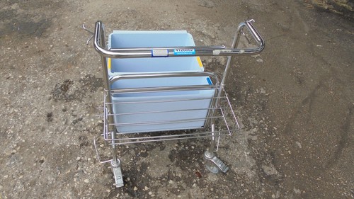Cleanroom Mop Cart Triple Bucket Vileda Roll-O-Matic 6326       3-BUCKET