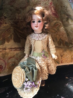 Antique French Doll Dress + Hat. Doll size 15,7" | eBay