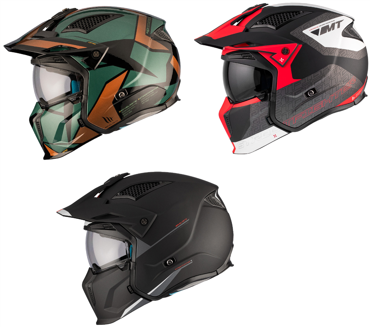 New MT Streetfighter SV S Sild Adventure Motorcycle Motorbike Helmet 2024