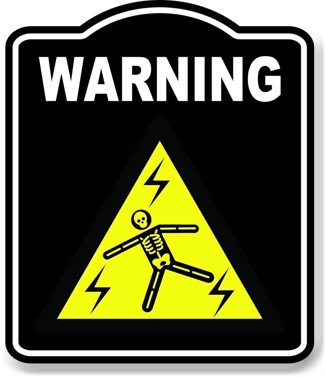 V Safety Warnschild „Risk Of Death“ – 100x100 Mm, Gebürstetes Alu-Verbund, 3 Mm Stark