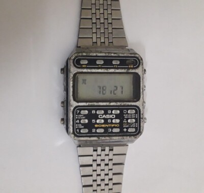 Vintage Casio Digital CFX-200 Calculator Men's Wristwatch For