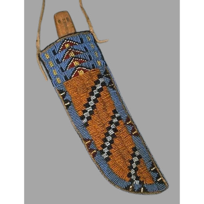 #ad #ad Lakota Sioux Handmade Knife Sheath Native American Indian Beaded Knife Cover $49.99