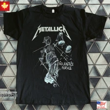 Trending Rare! Metallica And Justice for All Black Unisex T-shirt Size S-5XL