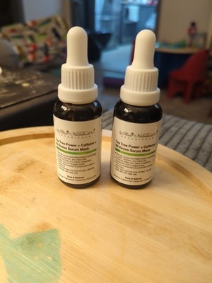 2 Skin Nutrition Botanicals Tea Tree power + caffeine + B5 revive Serum mask 