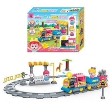 Pinkfong Safari Train Playset Kids Education Role Playing Train Toys Ages 3+