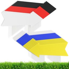 35 Pack Blank Arrow Signs with Stakes 16 x 6 Inches Arrow Signs Corrugated Pl...