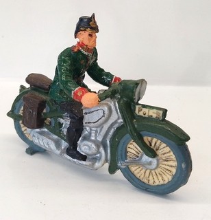 Masse Figuren Motorrad aus Masse mit Polizist