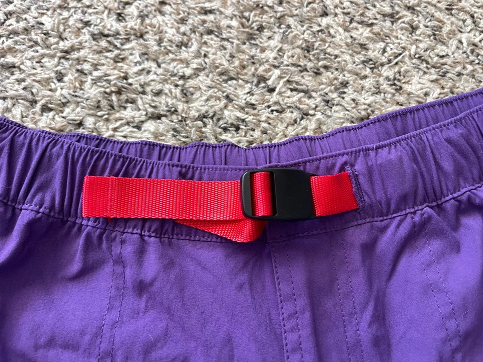 Pantalones Cortos Topo Designs Para Mujer Grandes Púrpura Cinturón 5" Mezcla de Nailon Senderismo Aire Libre Foto 3 de 4