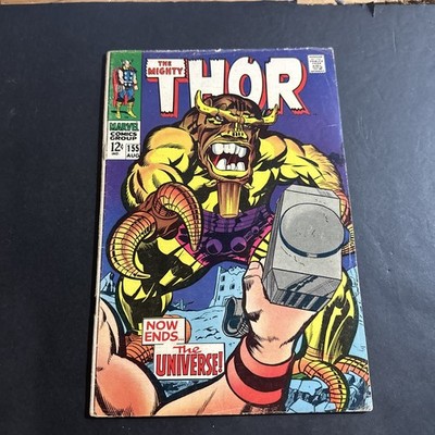 THE MIGHTY THOR #155. KEY ISSUE. 1968.  NOW ENDS THE UNIVERSE. KIRBY Vg+ Mm24