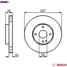 2x BRAKE DISC 0 986 478 638 FOR EUNOS MAZDA AZ-3/PRESSO FAMILIA/IV/LANTIS 323