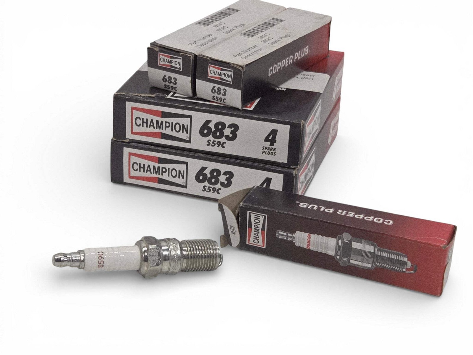 Lot of 11 - Champion Spark Plugs 683 Copper Plus - New in Box S59C