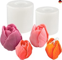 2 StüCk Kerzenform Silikonform Tulpenform Blumen Fondant Form Silikon Kerzen
