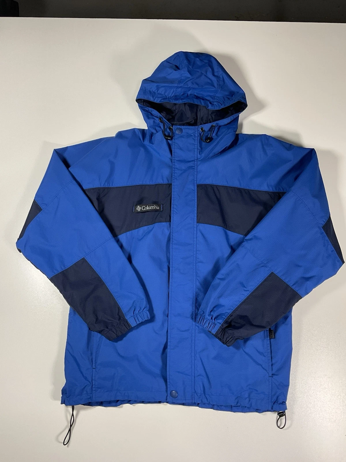 Vintage Columbia Sportswear Full Zip Hooded Jacket Sz M Packable Gorpcore Y2K