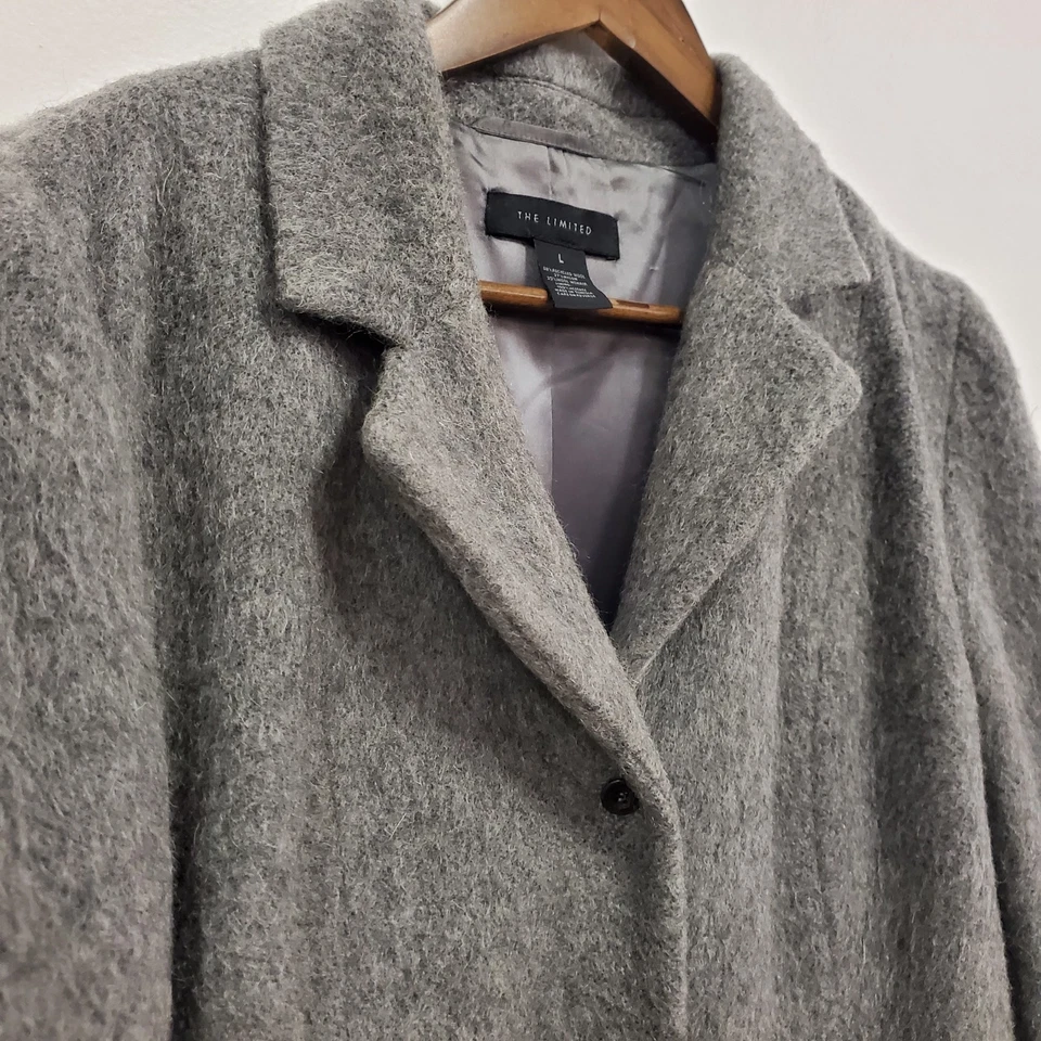 Abrigo The Limited Mujer Lana Mohair Long Line Guisante Talla L Business Professional Foto 2 de 4