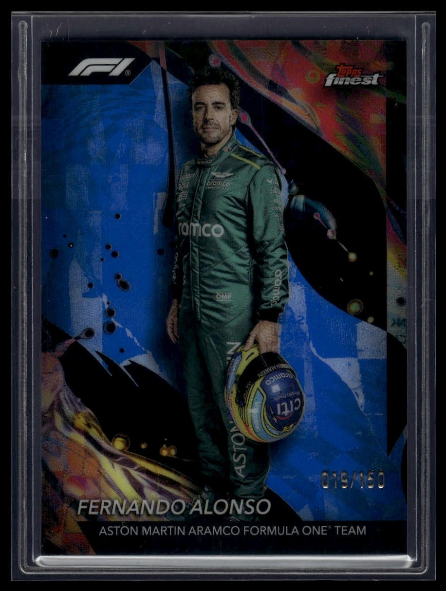 2024 Topps Finest Formula 1 #111 Fernando Alonso Blue Refractors #/150