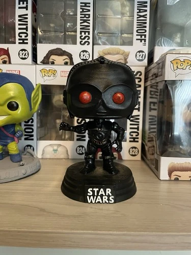 C-3PO (Rare black Version) Funko Pop Star Wars. 3D Printed