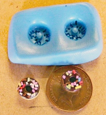 Puppenhaus Streusel Donuts Form Wiederverwendbar Silikon Gummi Maßstab 1:12 Tumdee