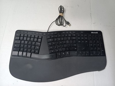 Microsoft Ergonomic Wired USB Keyboard Black Model 1878 Quick Shipping TESTED