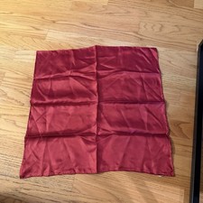 Vintage Men's Burgundy Silk Scarf/Pocket Square By Dumont 18.5  X 18.5  