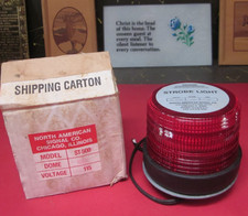 1992 North American Signal Co. Strobe Light Red Dome Nib