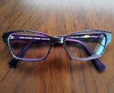Jean Lafont Eyeglasses Lin 7021 Purple Frames Gold  Silver Glitter 53 16 138