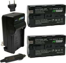 Wasabi Power Battery 2-Pack Charger for Sony NP-F330, F530, F550, F570