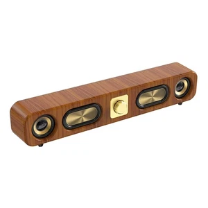 Haut-parleurs Bluetooth en bois Portable Sound Bar HiFi Carte stéréo Accueil Computer2094
