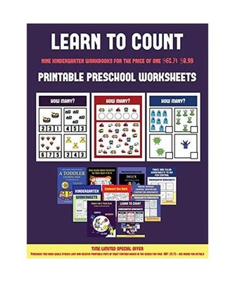 Printable Preschool Worksheets [Learn to Count for Preschoolers]: A Full-Color C