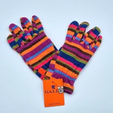 Kids Rooster Gloves Magenta Prussia Striped Multicolor Size 3 6/10 Years 