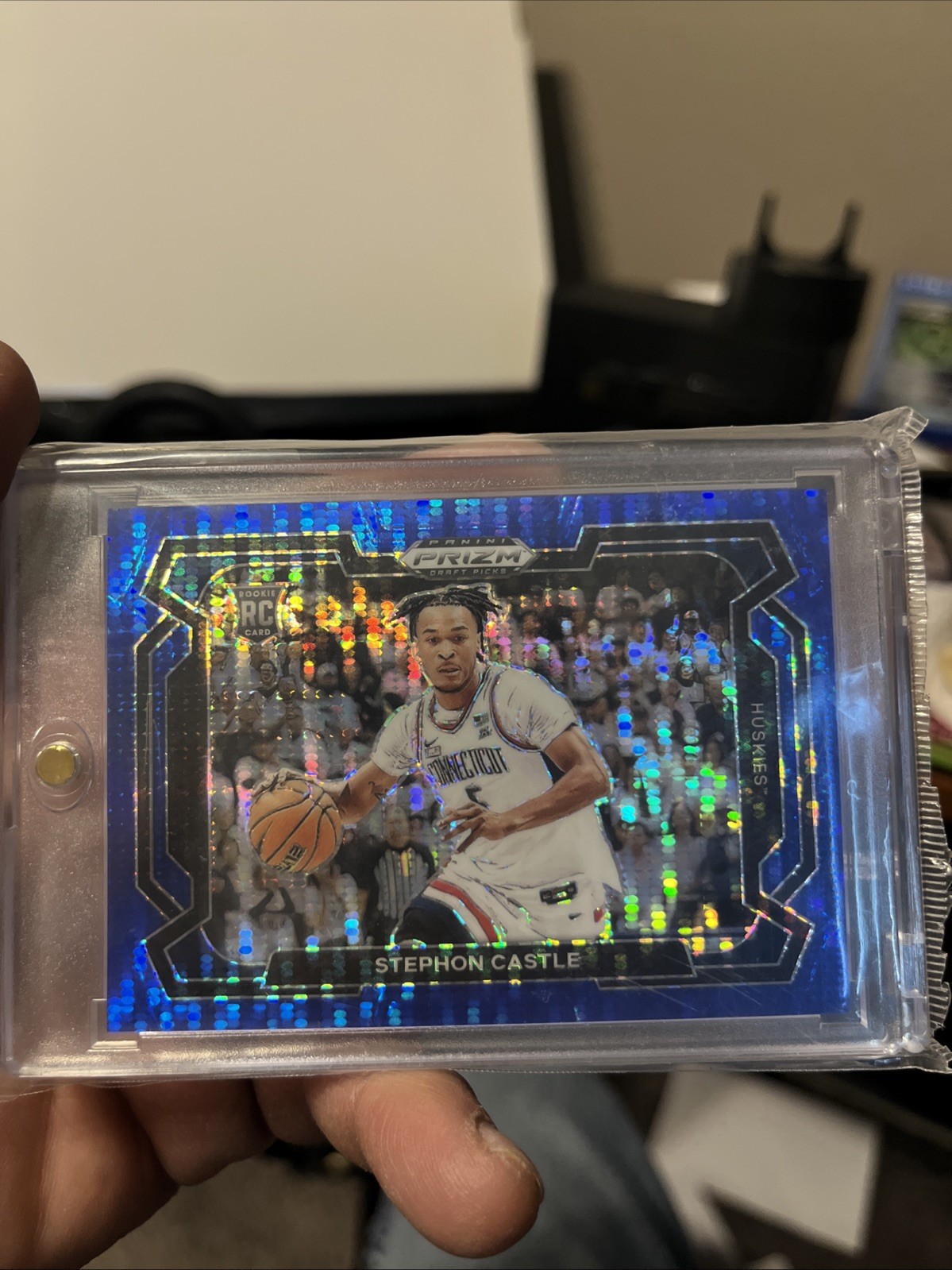 2024 Panini Prizm Draft Picks Stephon Castle #17 Blue Pulsar Variation /99 (RC)
