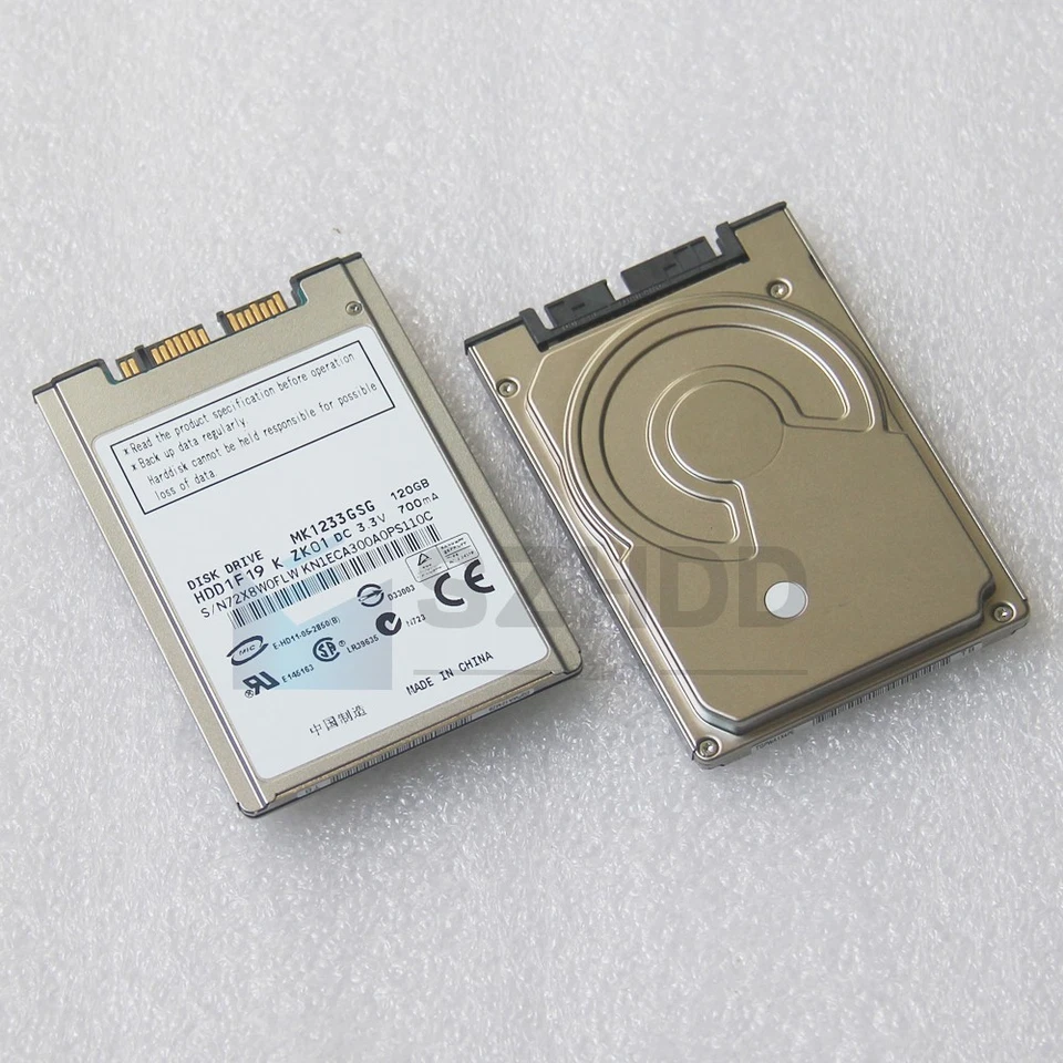 1.8" TOSHIBA 120GB HARD DRIVE MK1233GSG FOR IBM Lenovo PN 45N7990 FRU 45N7991 - Image 2 of 3