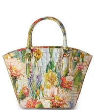 Brahmin Jenny Croco Leather Bucket Bag (Succulent Bloom Melbourne DI)
