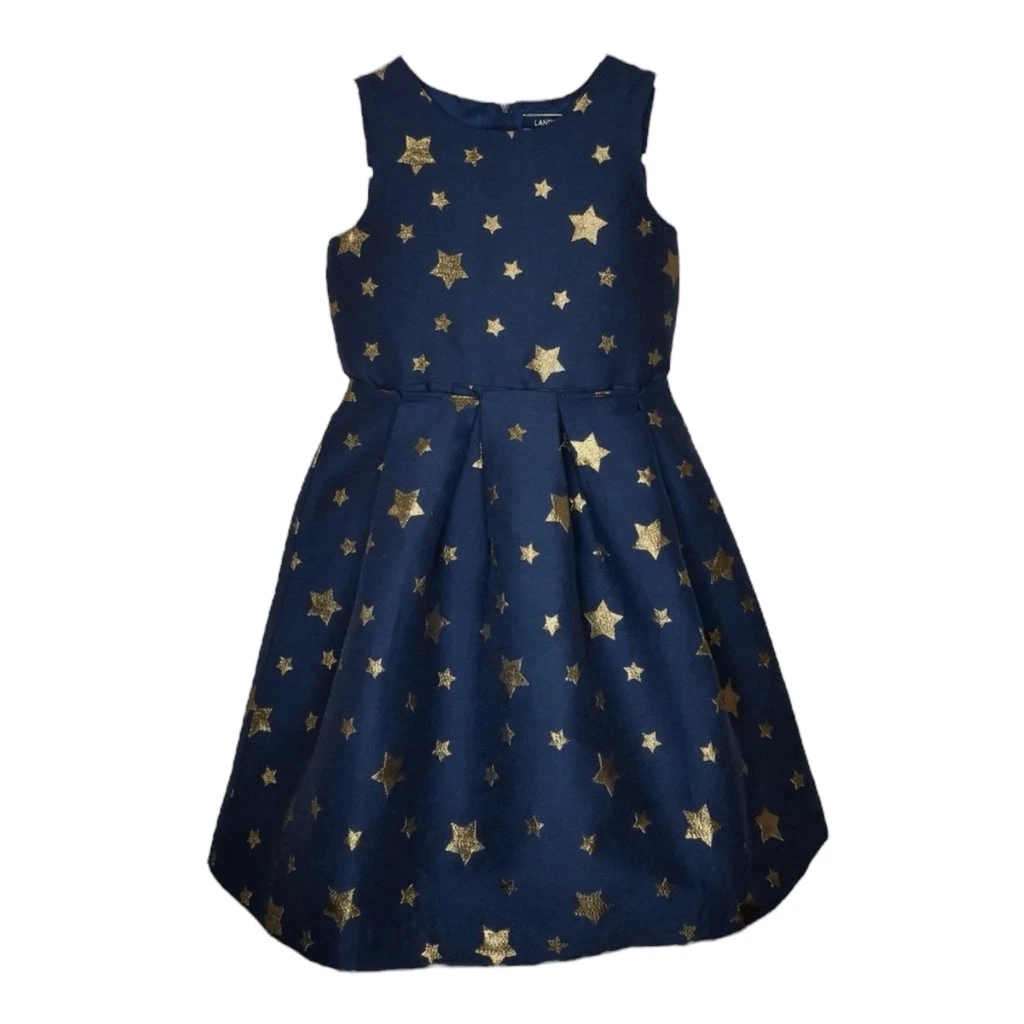 Lands End Navy Dress with Gold Stars
Opens in a new window or tab