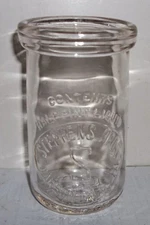 Stephens Bros Carbondale PA Embossed Half Pint Sour Cream Jar Lackawanna Cty