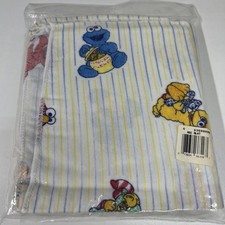 VTG Riegel Sesame Street Babies Set Of 2 Receiving Blankets 30x30 NOS