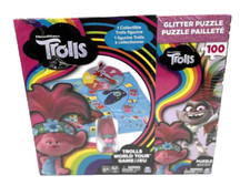DreamWorks Trolls World Tour Game Glitter Puzzle Combo Collectible Figurine