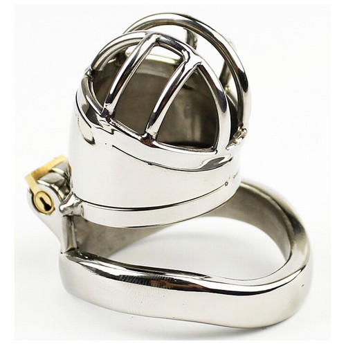 Stainless steel BDSM Small Male Chastity Device Cage Chastity belt with arc Ring - Picture 15 of 19
